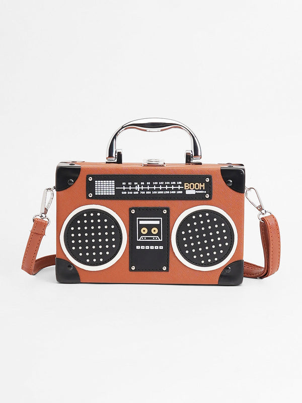 The Stereo Clutch Bag - Chocolate Brown