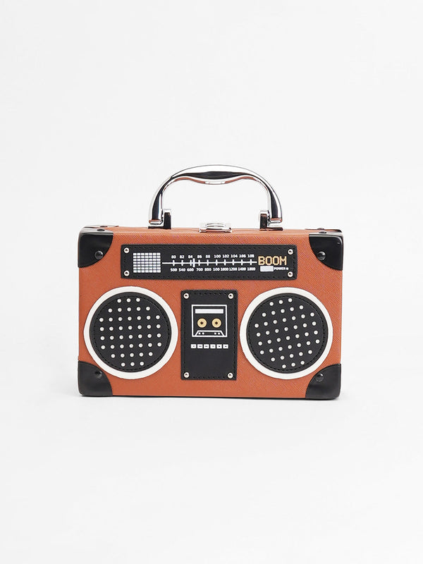 The Stereo Clutch Bag - Chocolate Brown