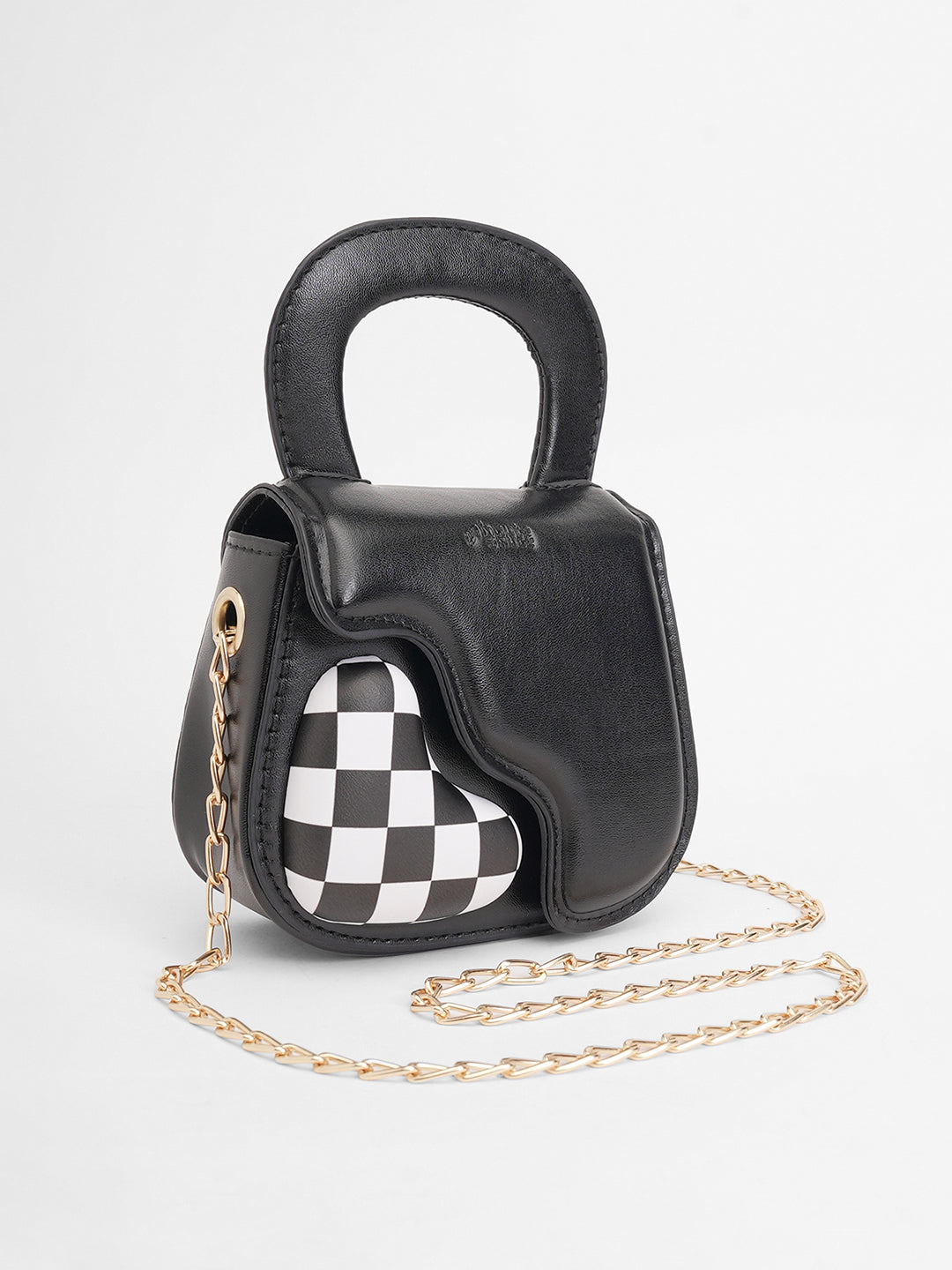 The Micro Pillow Heart Sling Bag - Onyx Black