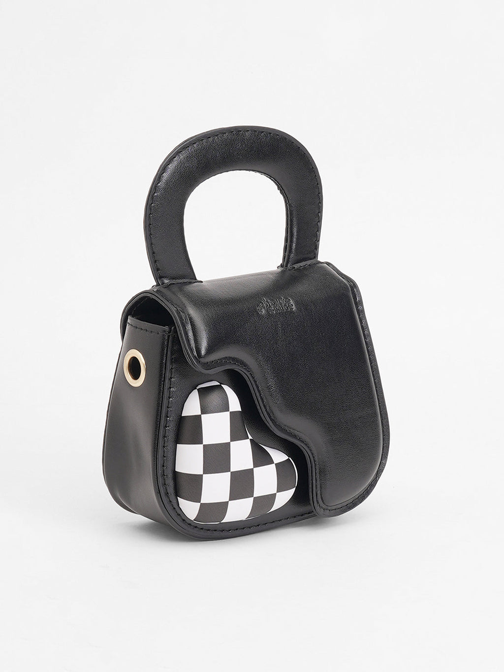 The Micro Pillow Heart Sling Bag - Onyx Black