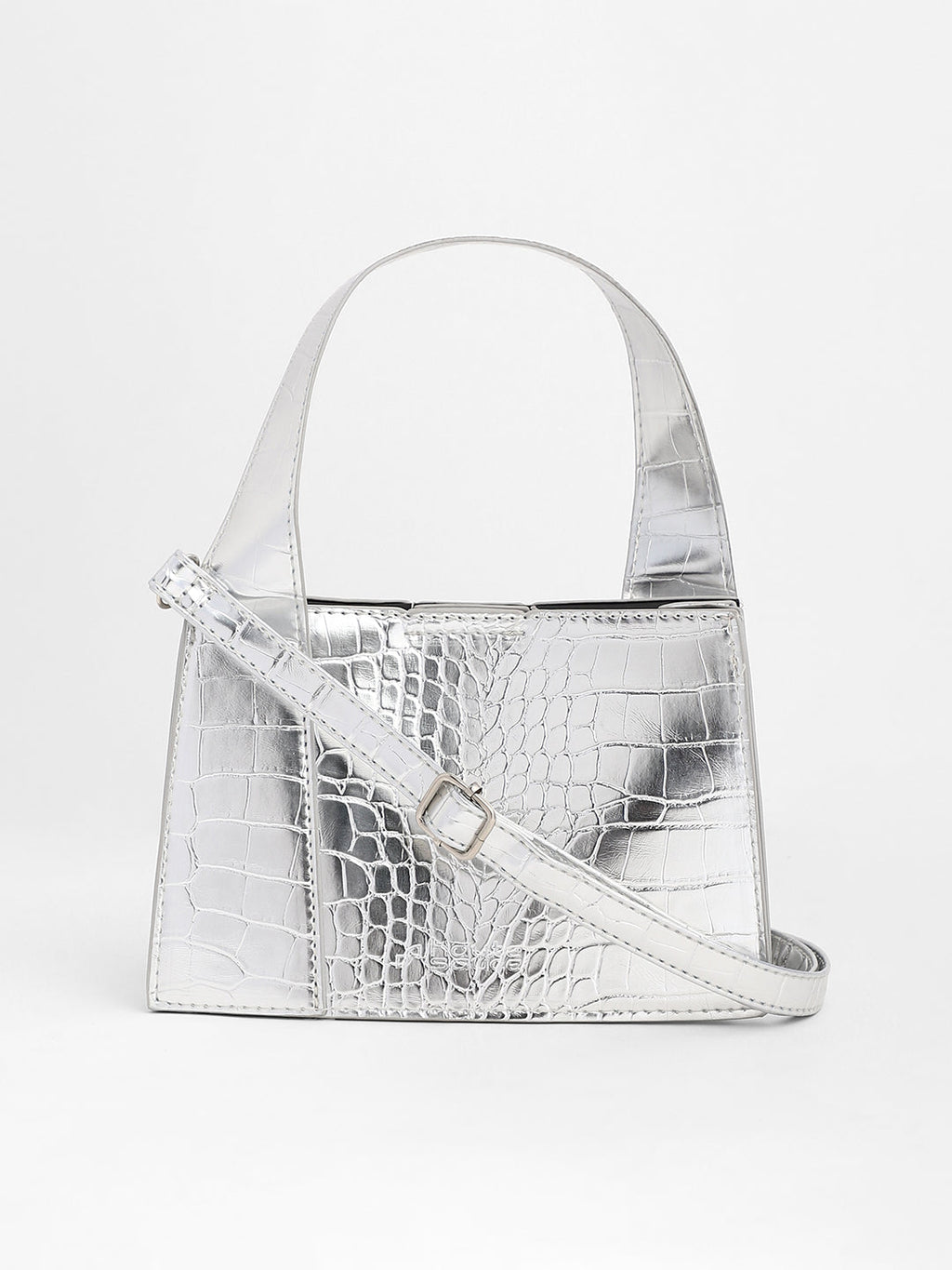 The Frivola Scale Hand Bag - Metallic Silver
