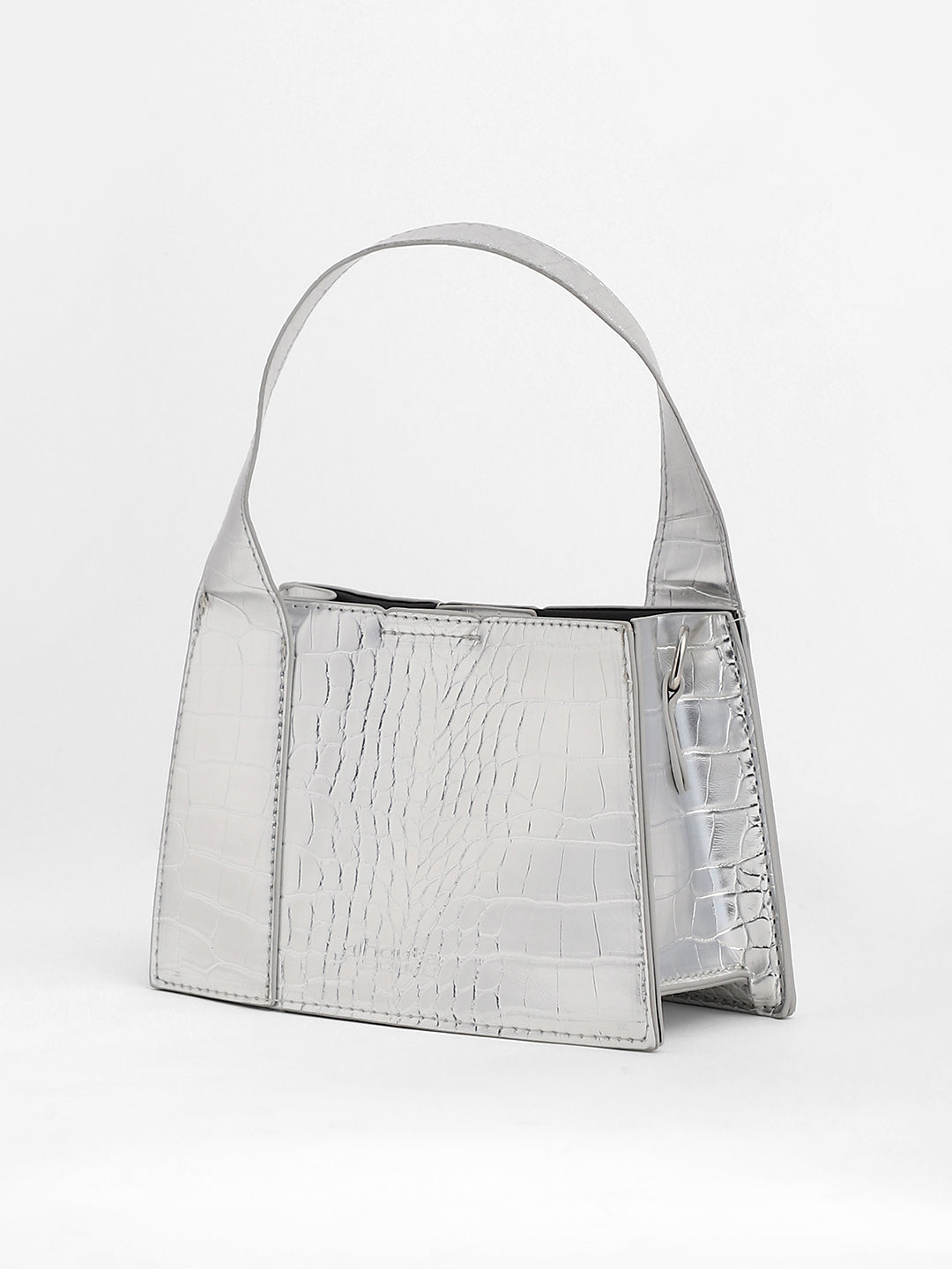The Frivola Scale Hand Bag - Metallic Silver