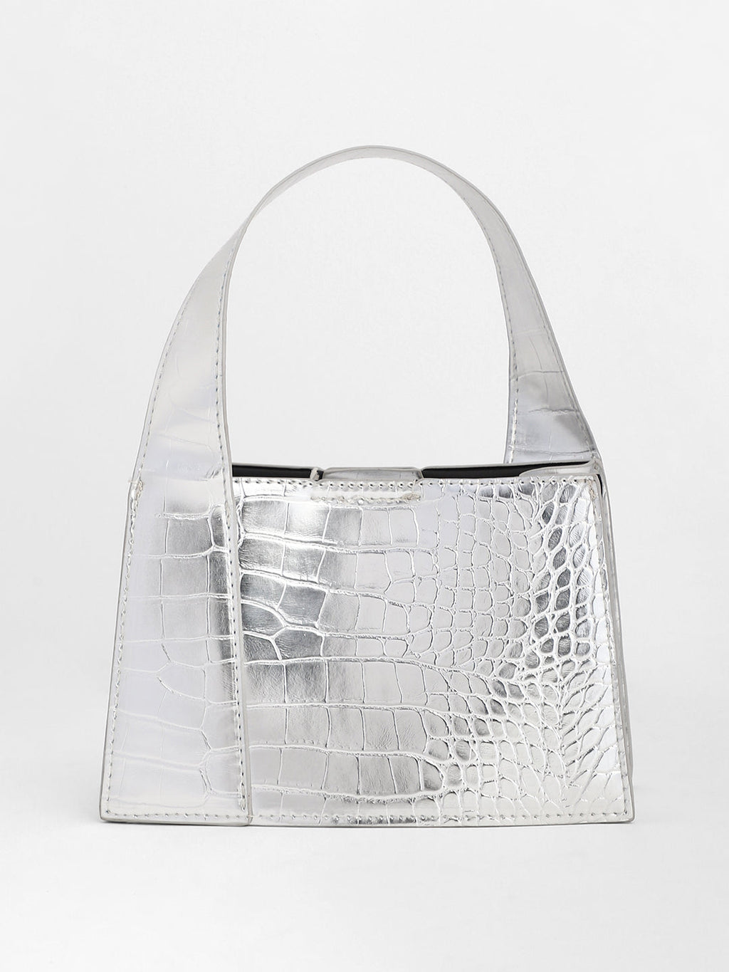 The Frivola Scale Hand Bag - Metallic Silver