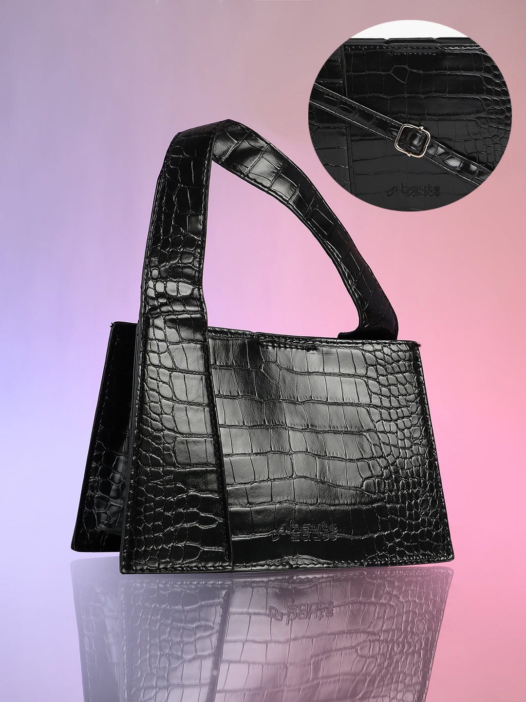 The Frivola Scale Hand Bag - Onyx Black