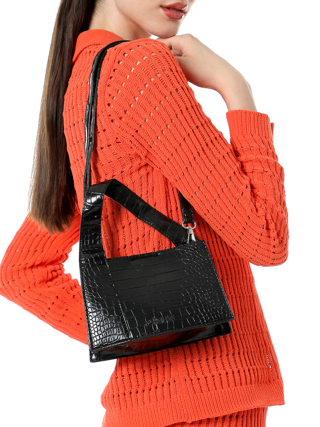 The Frivola Scale Hand Bag - Onyx Black