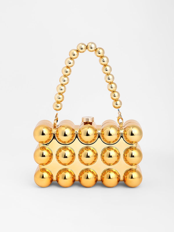 The Ball-Ball Clutch Bag - California Gold