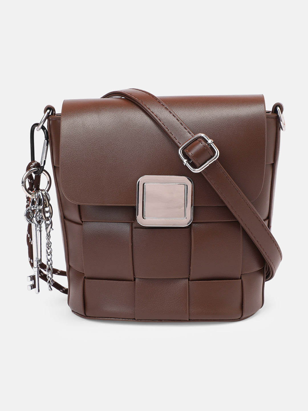 The Basket Sling Bag - Mocha Brown