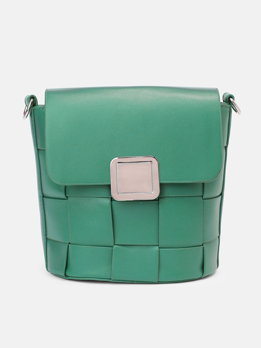 The Basket Sling Bag - Emerald Green