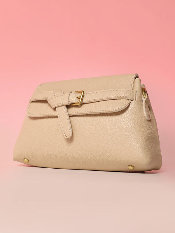 The Buckle Sling Bag - Buff Beige