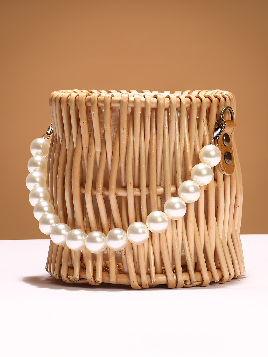 The Rattan Hand Bag - Khaki Brown