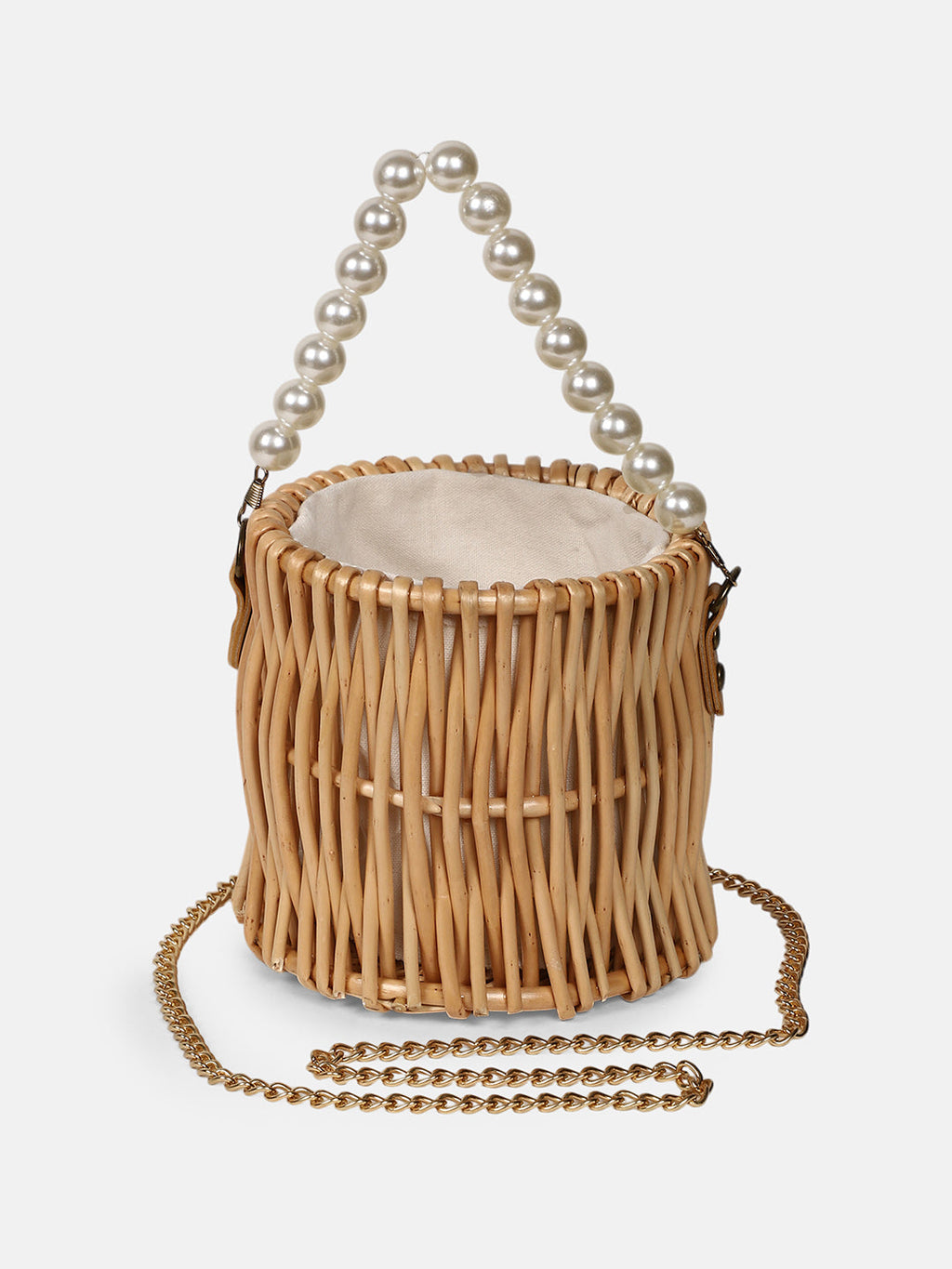 The Rattan Hand Bag - Khaki Brown