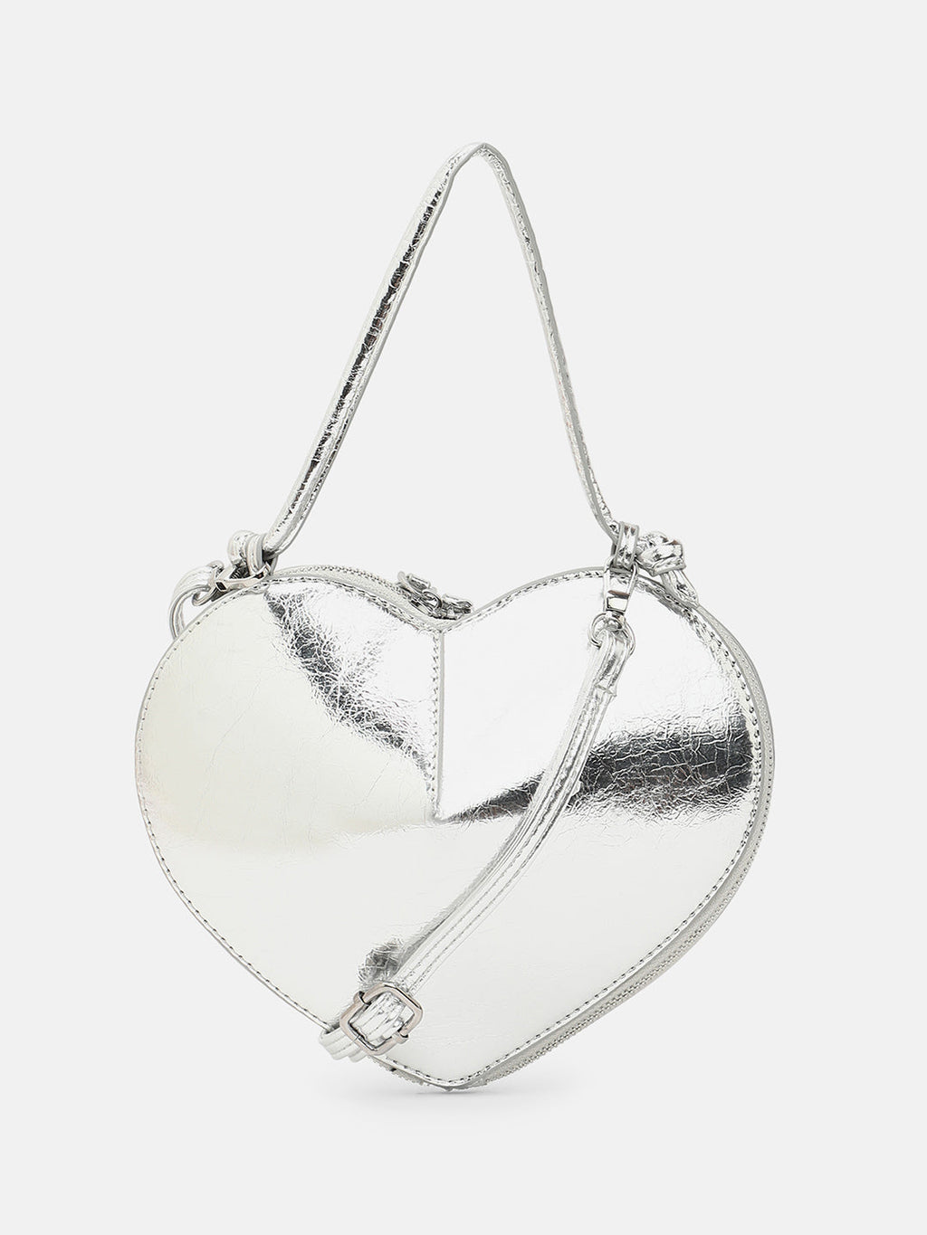 The Coeur Hand Bag - Metallic Silver