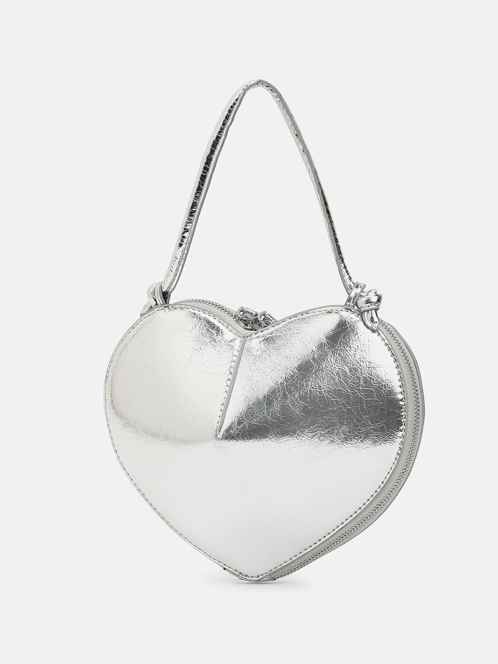 The Coeur Hand Bag - Metallic Silver