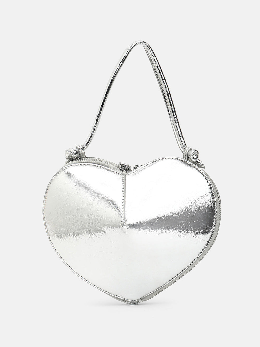 The Coeur Hand Bag - Metallic Silver