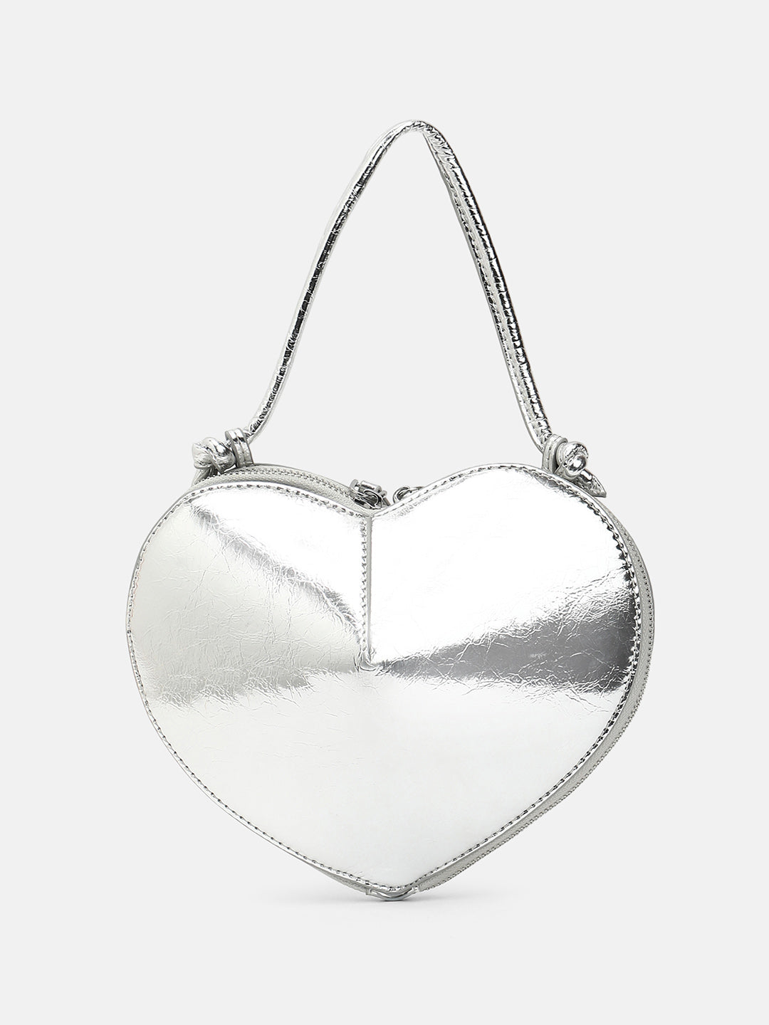 The Coeur Hand Bag - Metallic Silver