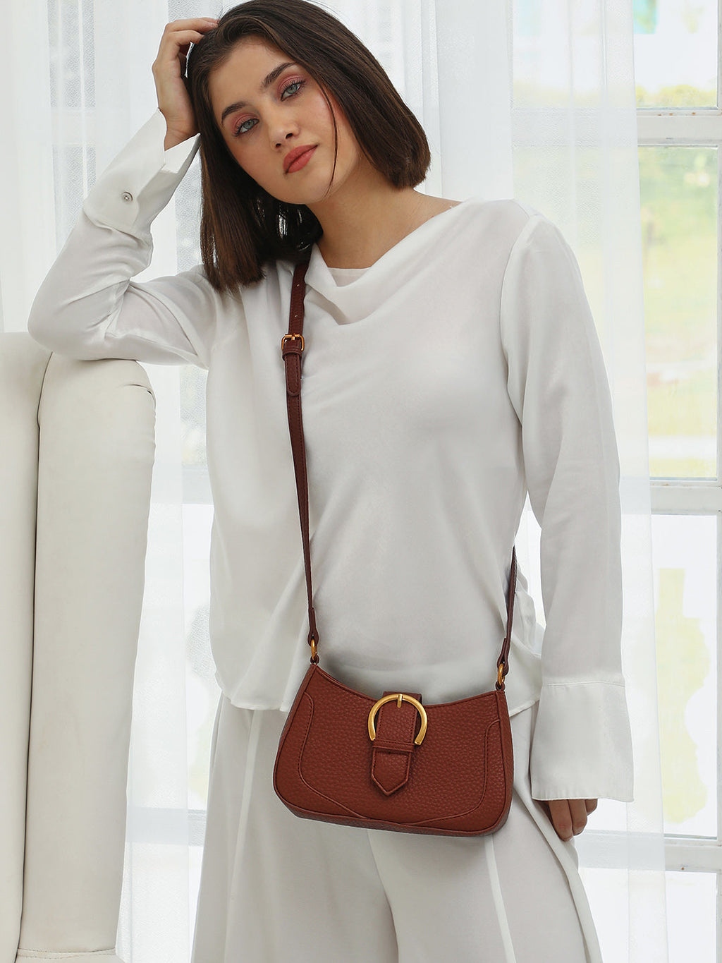 The Matilda Sling Bag - Russet Brown