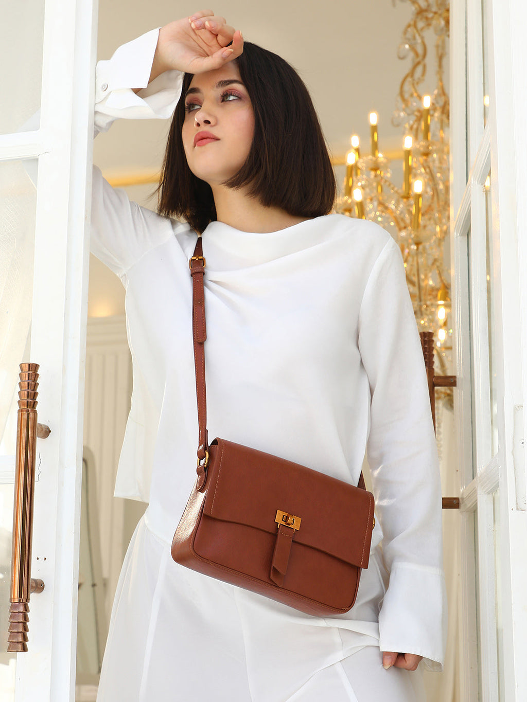 The Odette Sling Bag - Russet Brown