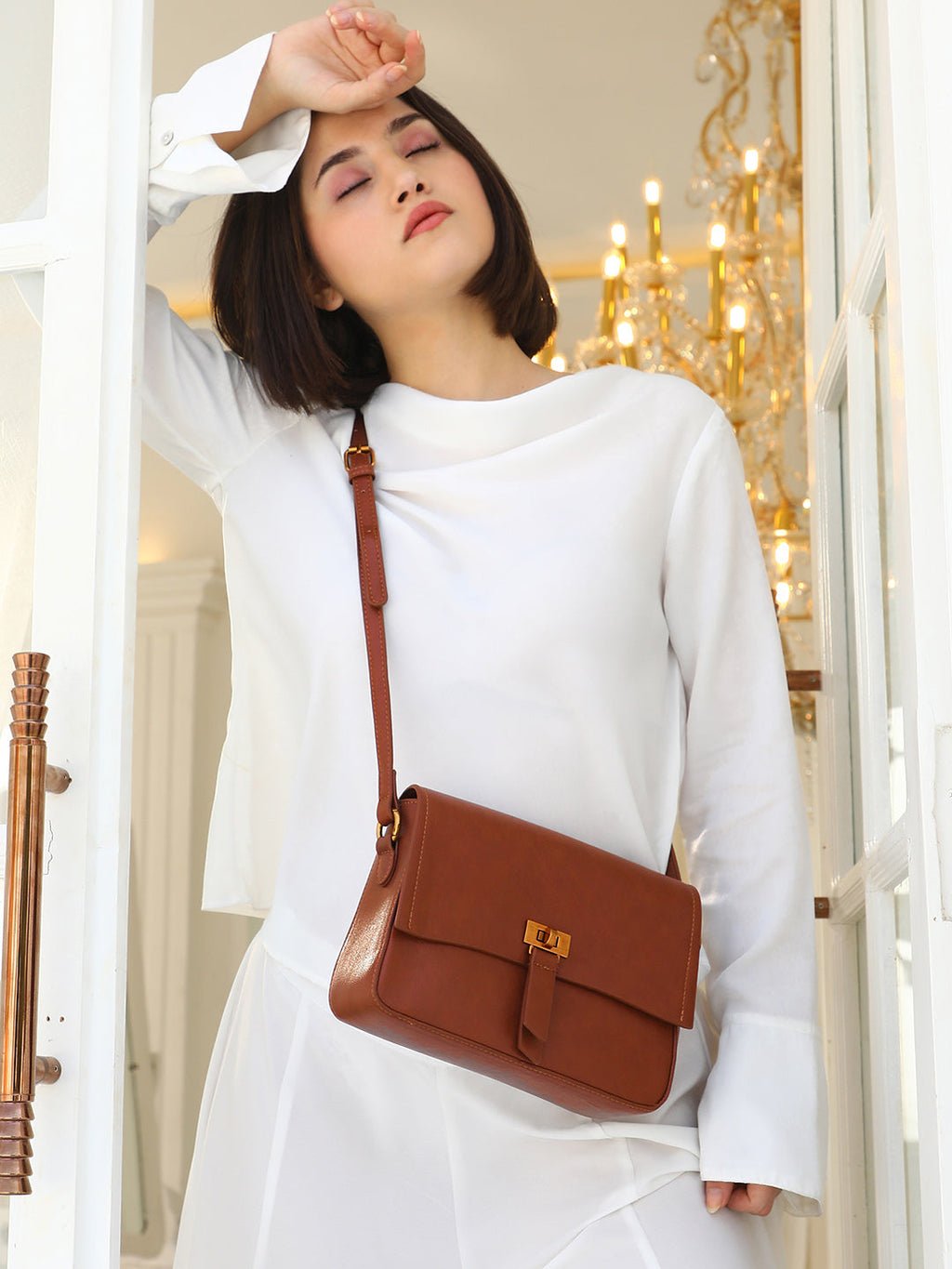 The Odette Sling Bag - Russet Brown