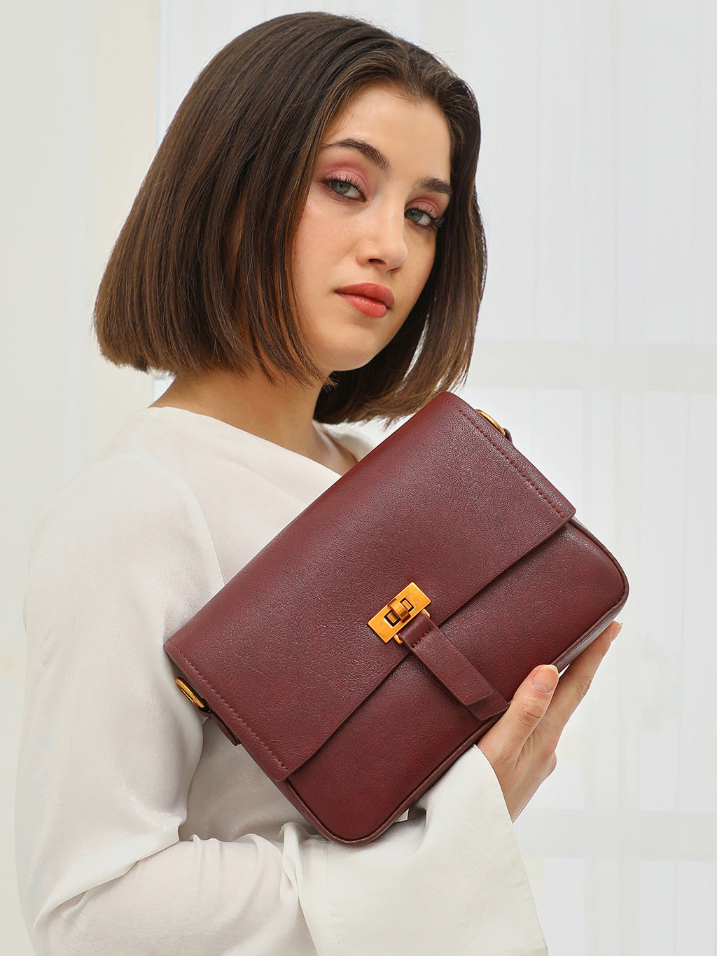 The Odette Sling Bag - Cherry Red