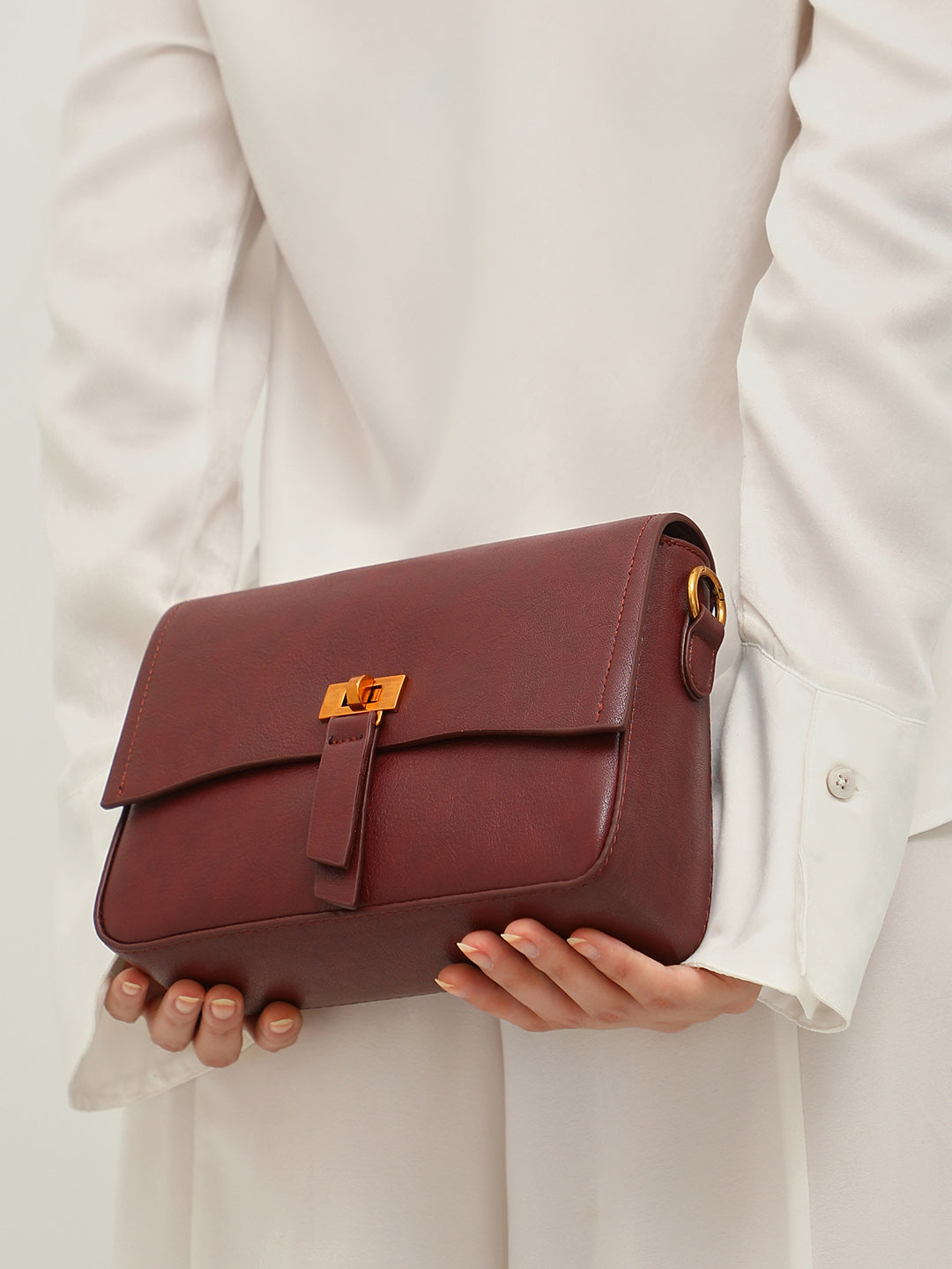 The Odette Sling Bag - Cherry Red