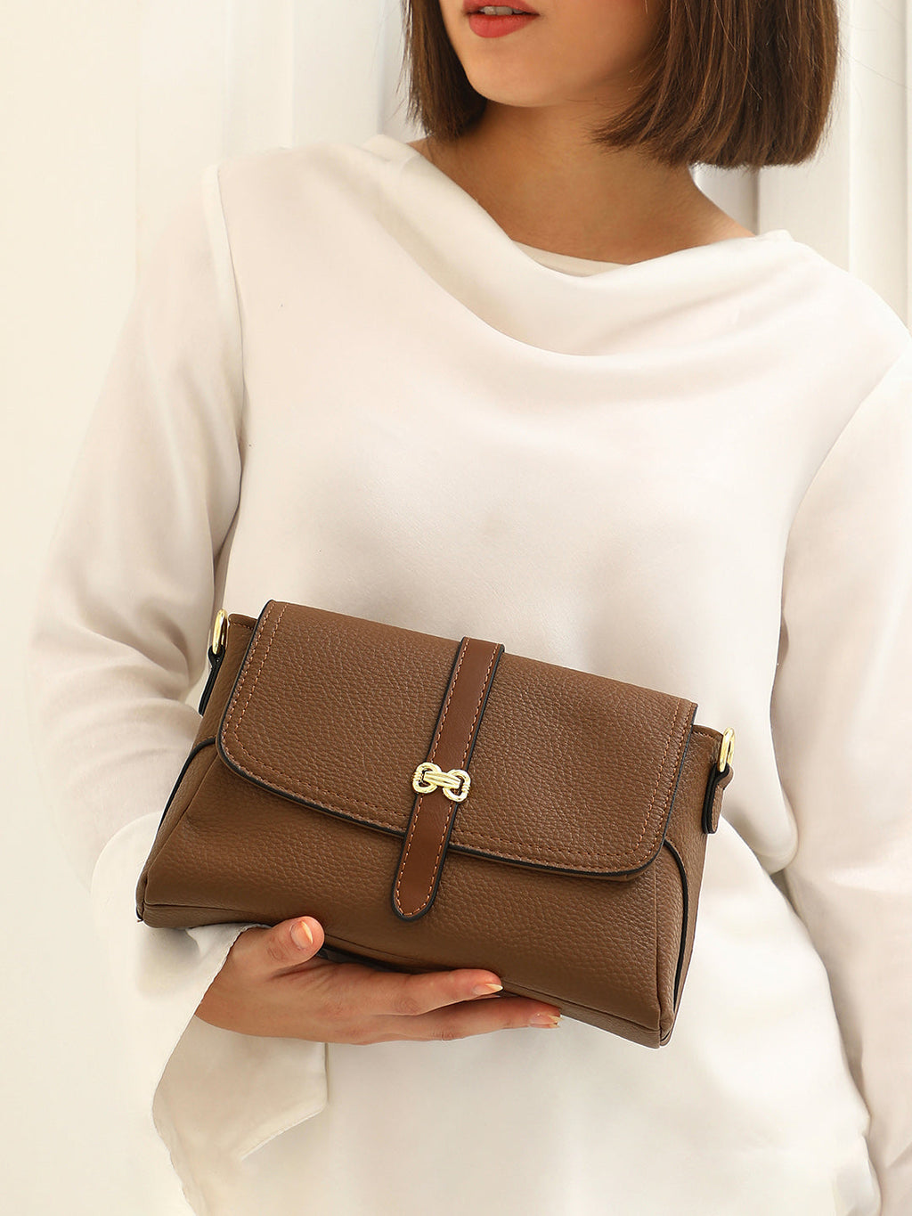 The Agnes Sling Bag - Chocolate Brown