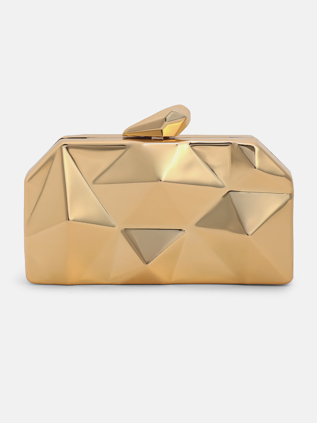 The Prism Luxe Evening Bag  Champagne-Gold