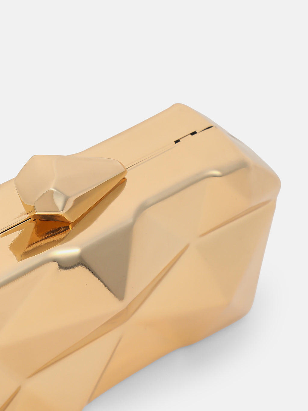 The Prism Luxe Evening Bag  Champagne-Gold