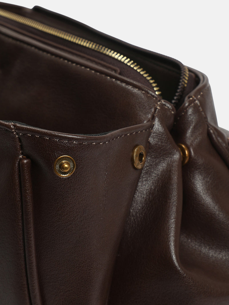 The Heritage Office Tote Bag-Chocolate Brown