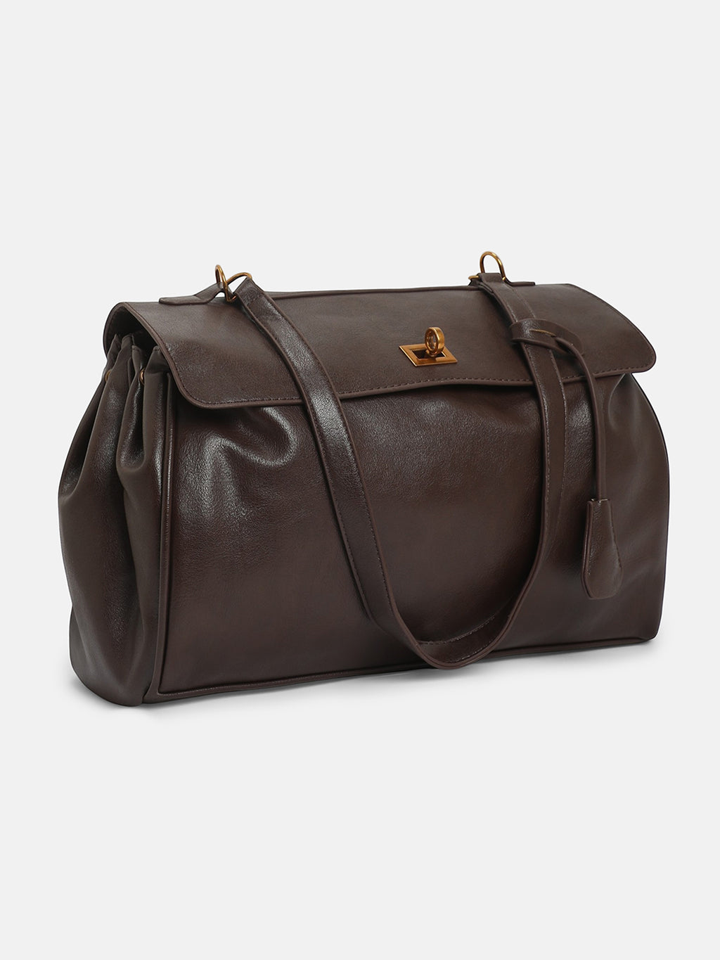 The Heritage Office Tote Bag-Chocolate Brown
