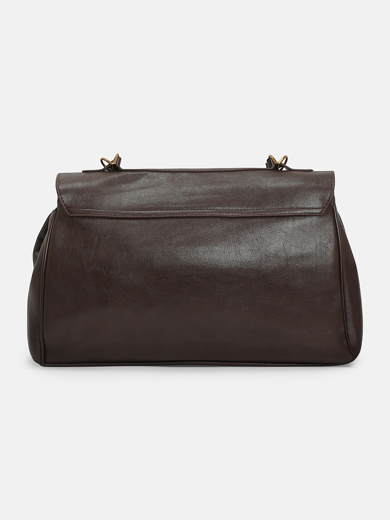 The Heritage Office Tote Bag-Chocolate Brown