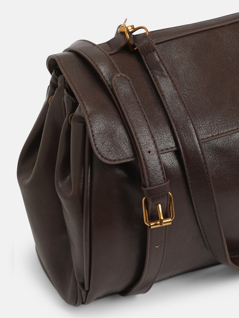 The Heritage Office Tote Bag-Chocolate Brown
