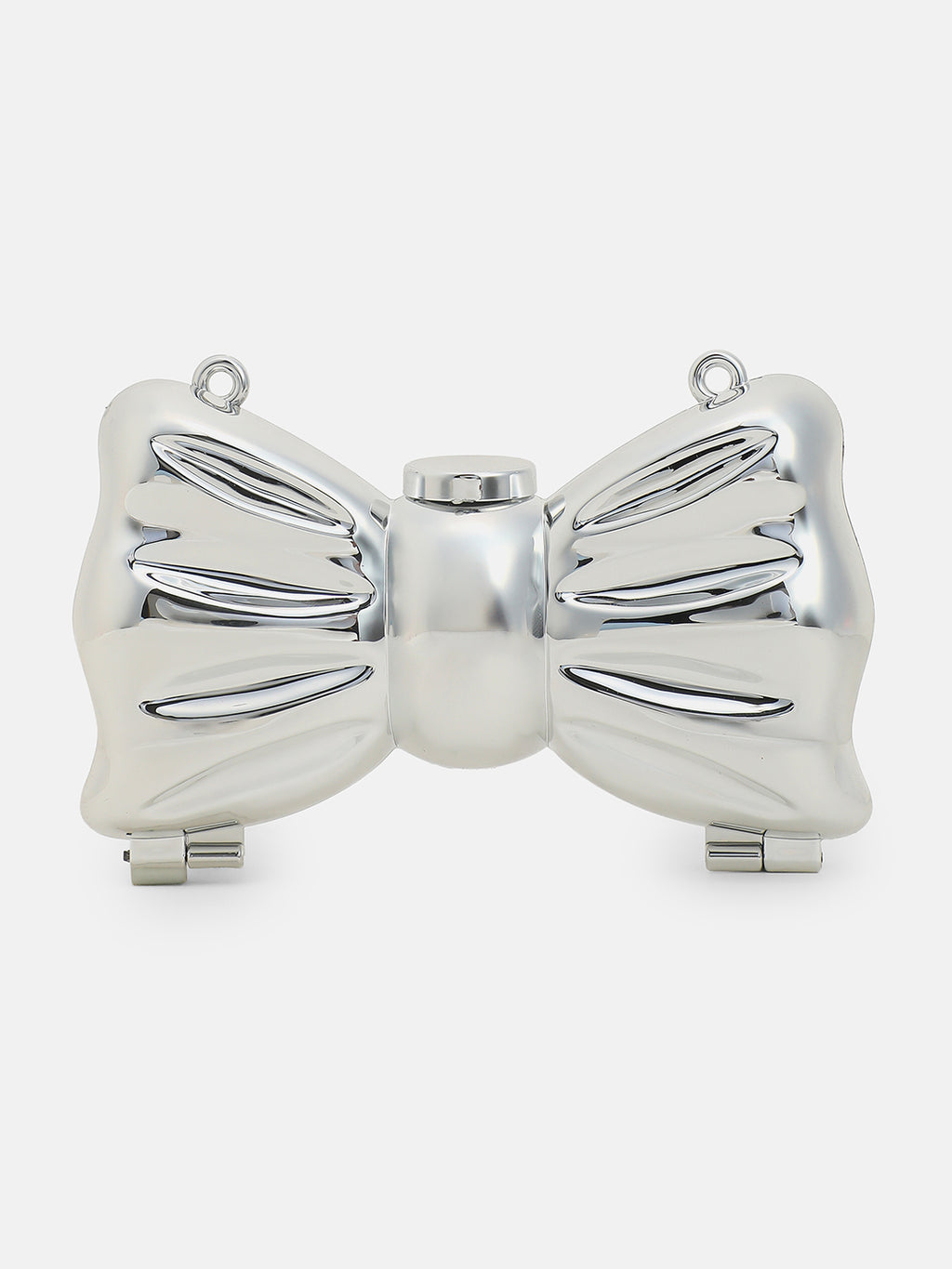 The Crystal Bow Evening Bag-Silver