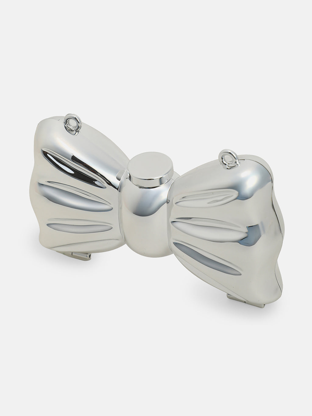 The Crystal Bow Evening Bag-Silver