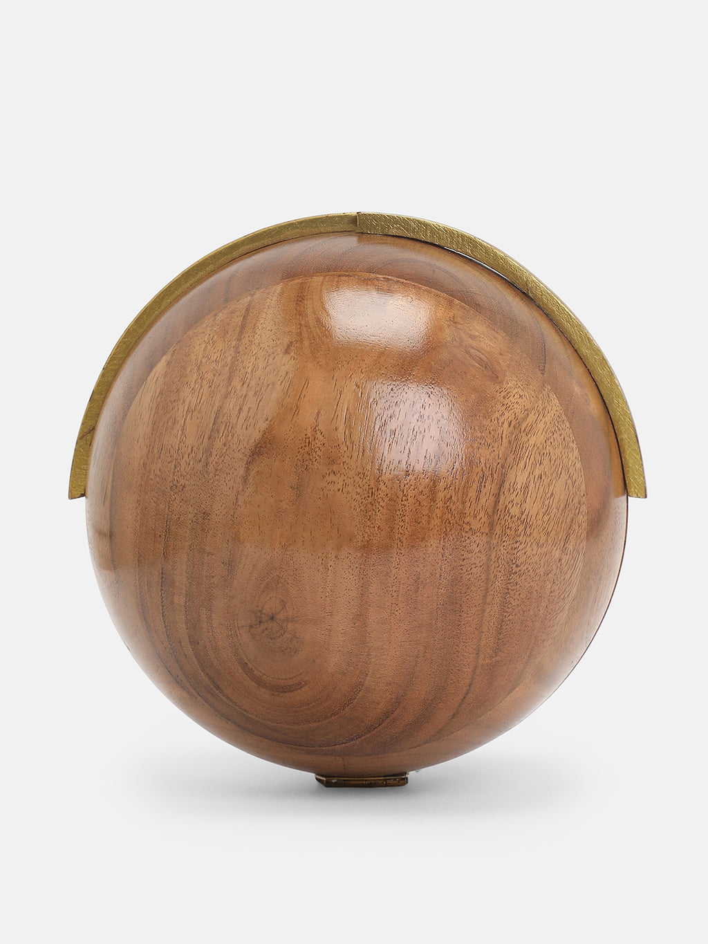 The Embellished Round Handbag-Brown