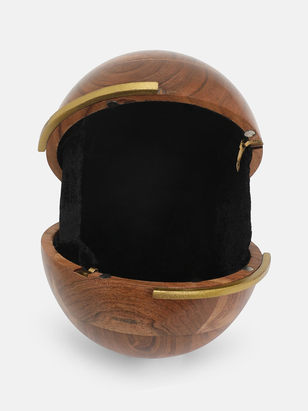 The Embellished Round Handbag-Brown