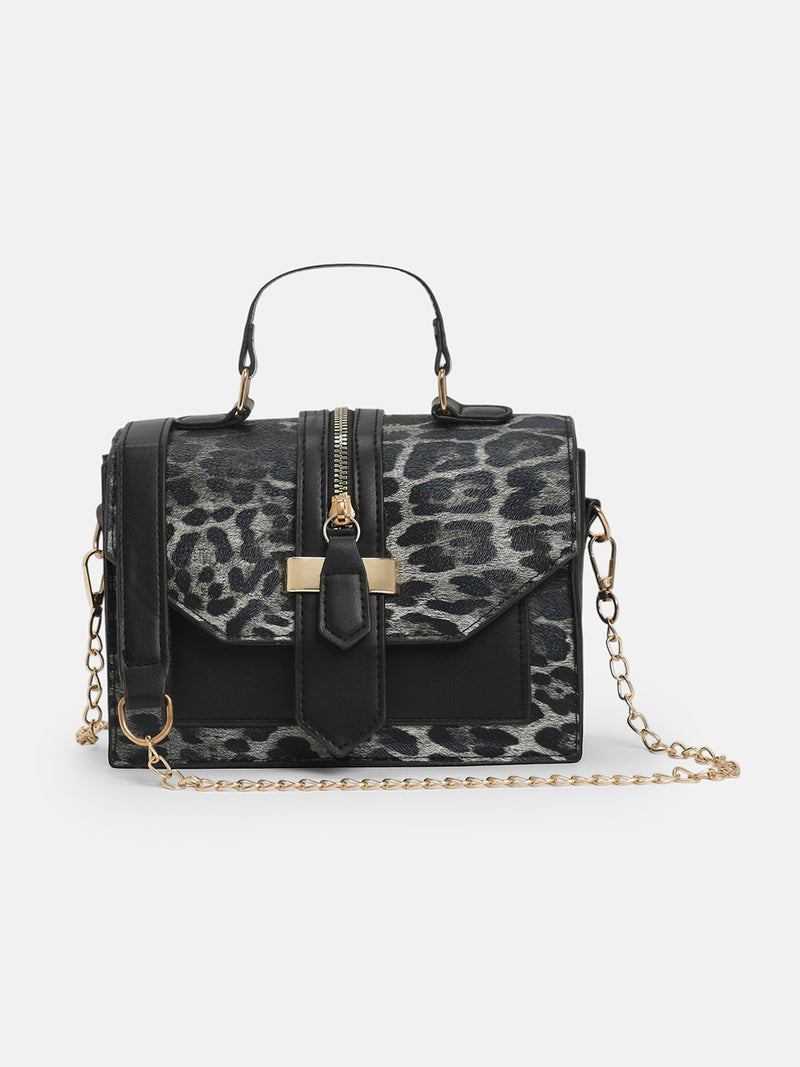 The Leopard Statement Hand Bag-Leopard Brown