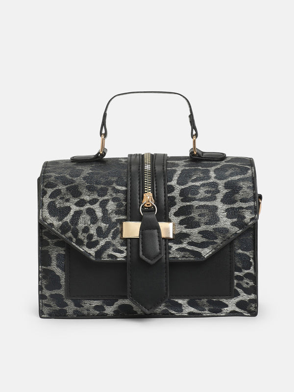 The Leopard Statement Hand Bag-Leopard Brown