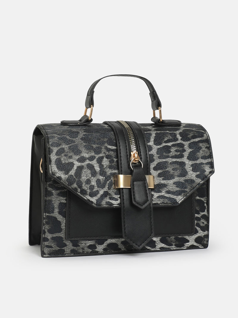 The Leopard Statement Hand Bag-Leopard Brown