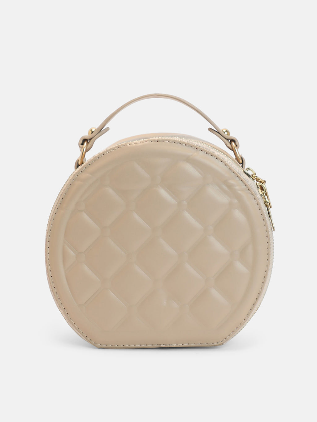 The Luna Quilted Sling Bag-Soft Beige