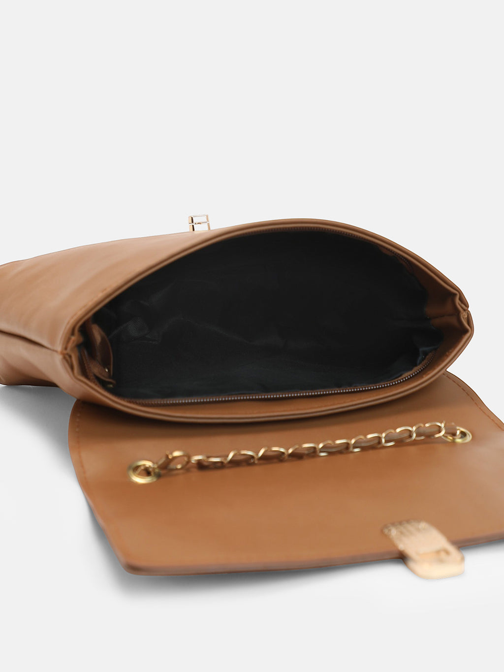 The Minimal Flap Hand Bag-Tan Beige