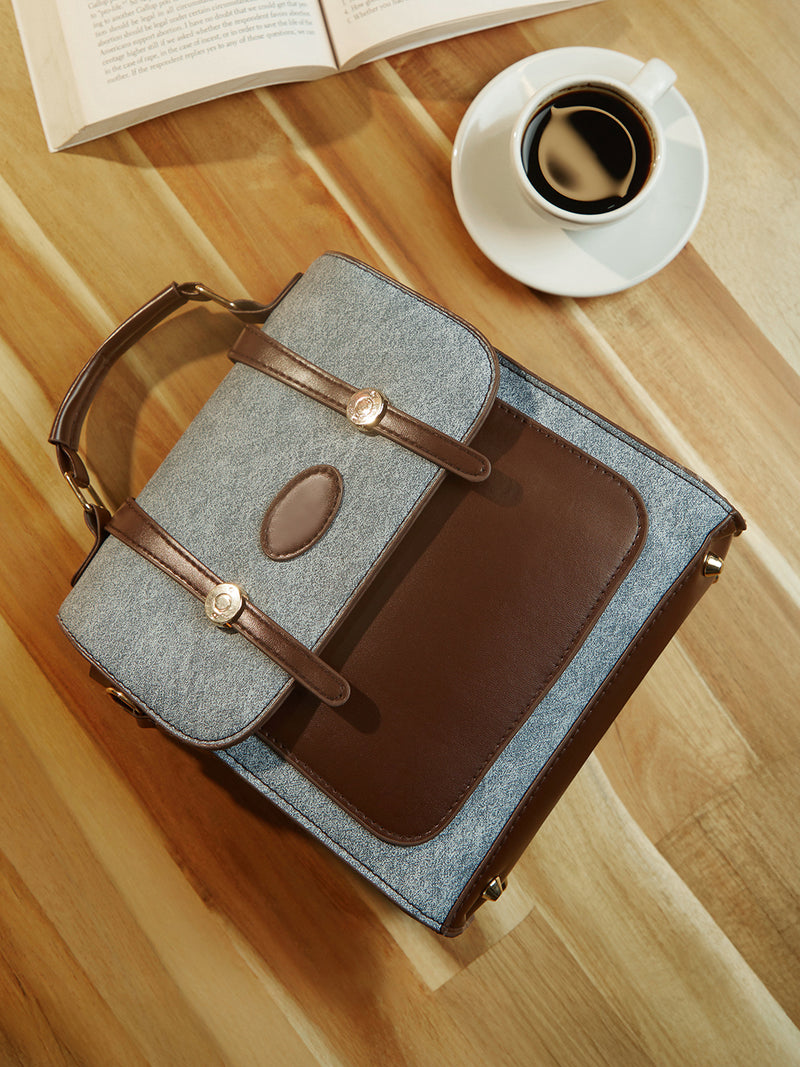 The Classic Satchel Office Bag-Chocolate Brown