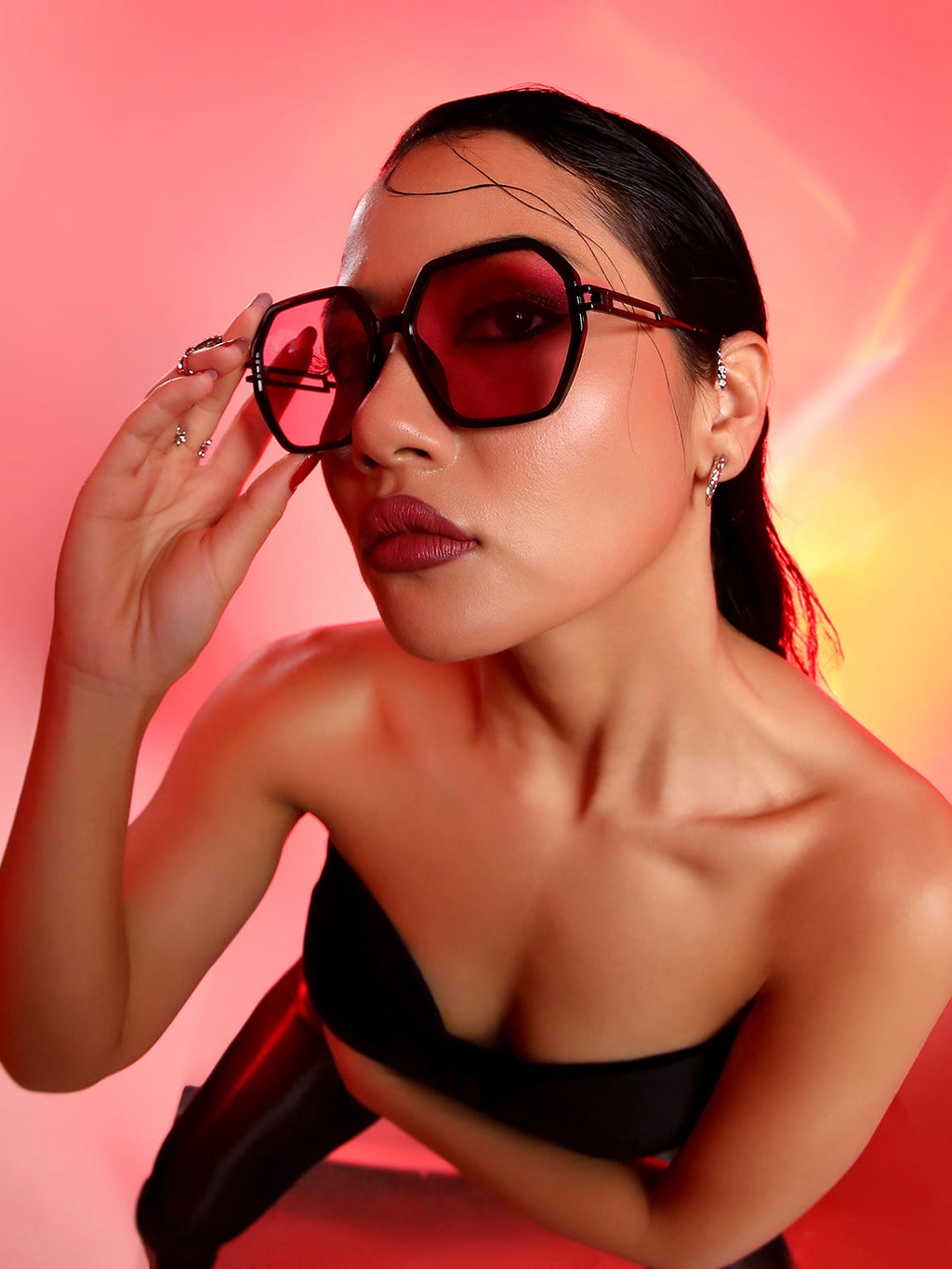 Full Rim Geometric Sunglasses