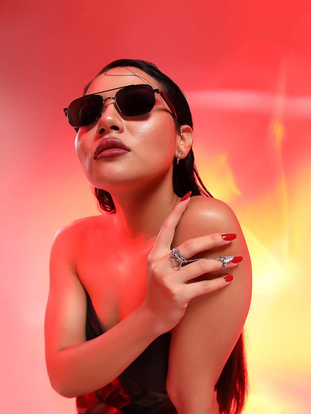 Full Rim Aviator Sunglasses