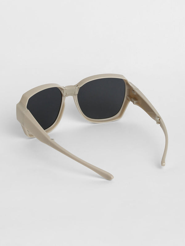 Foldable Oversized Sunglasses - Grey