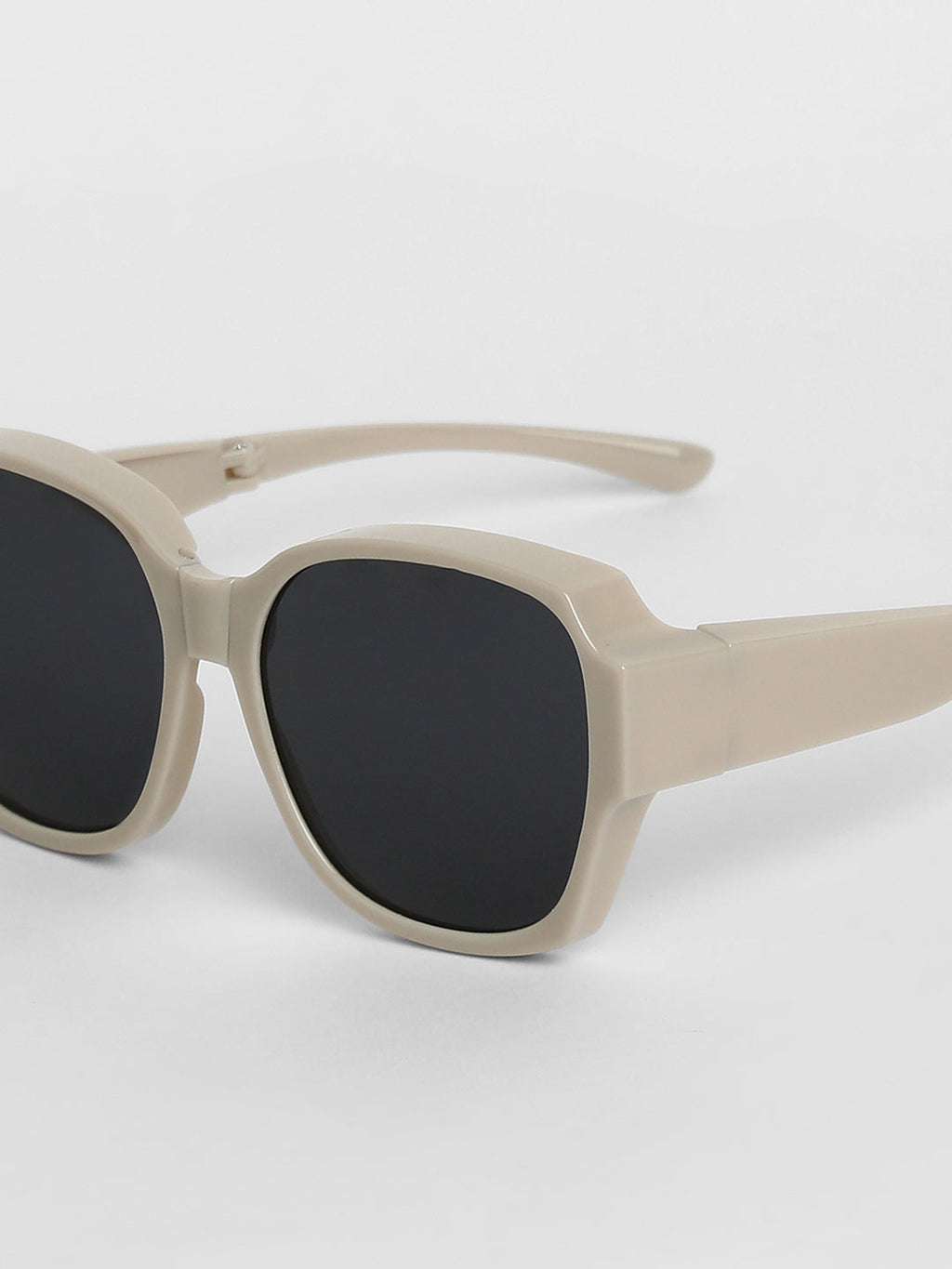 Foldable Oversized Sunglasses - Grey