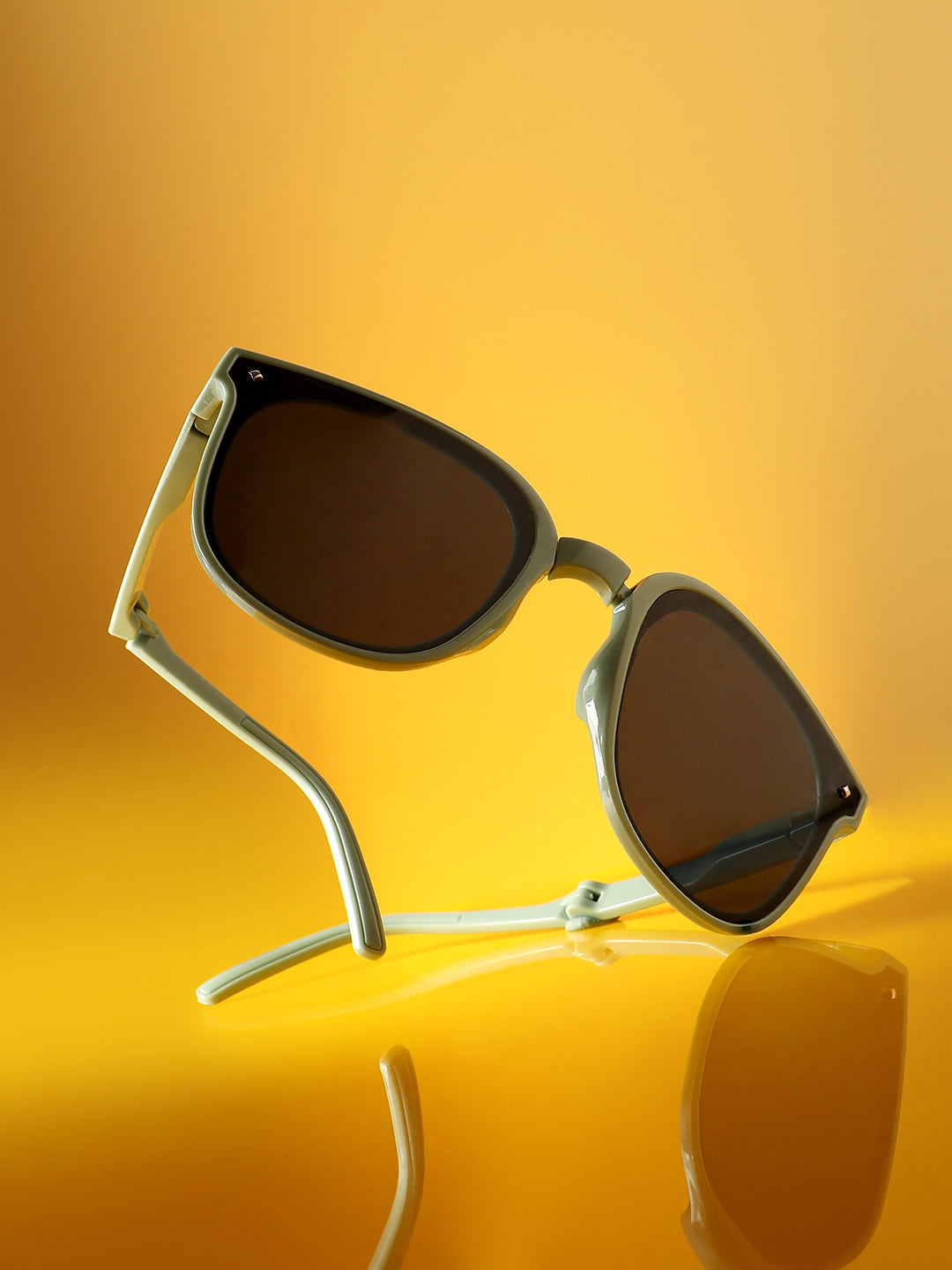 Foldable Wayfarer Sunglasses - Green