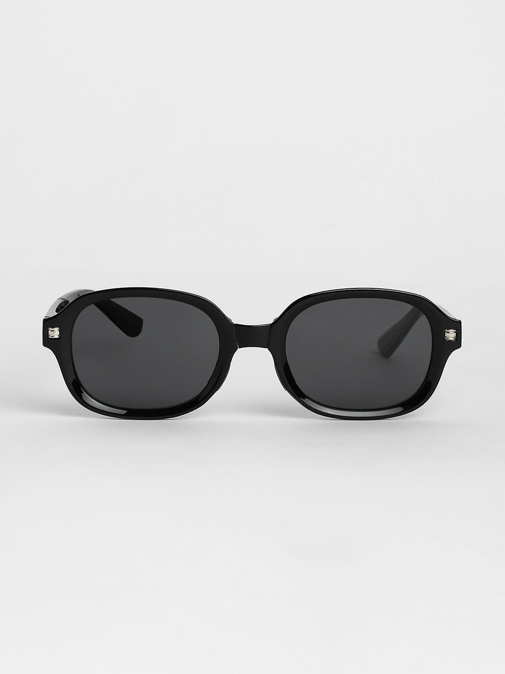 Foldable Rectangular Sunglasses - Black