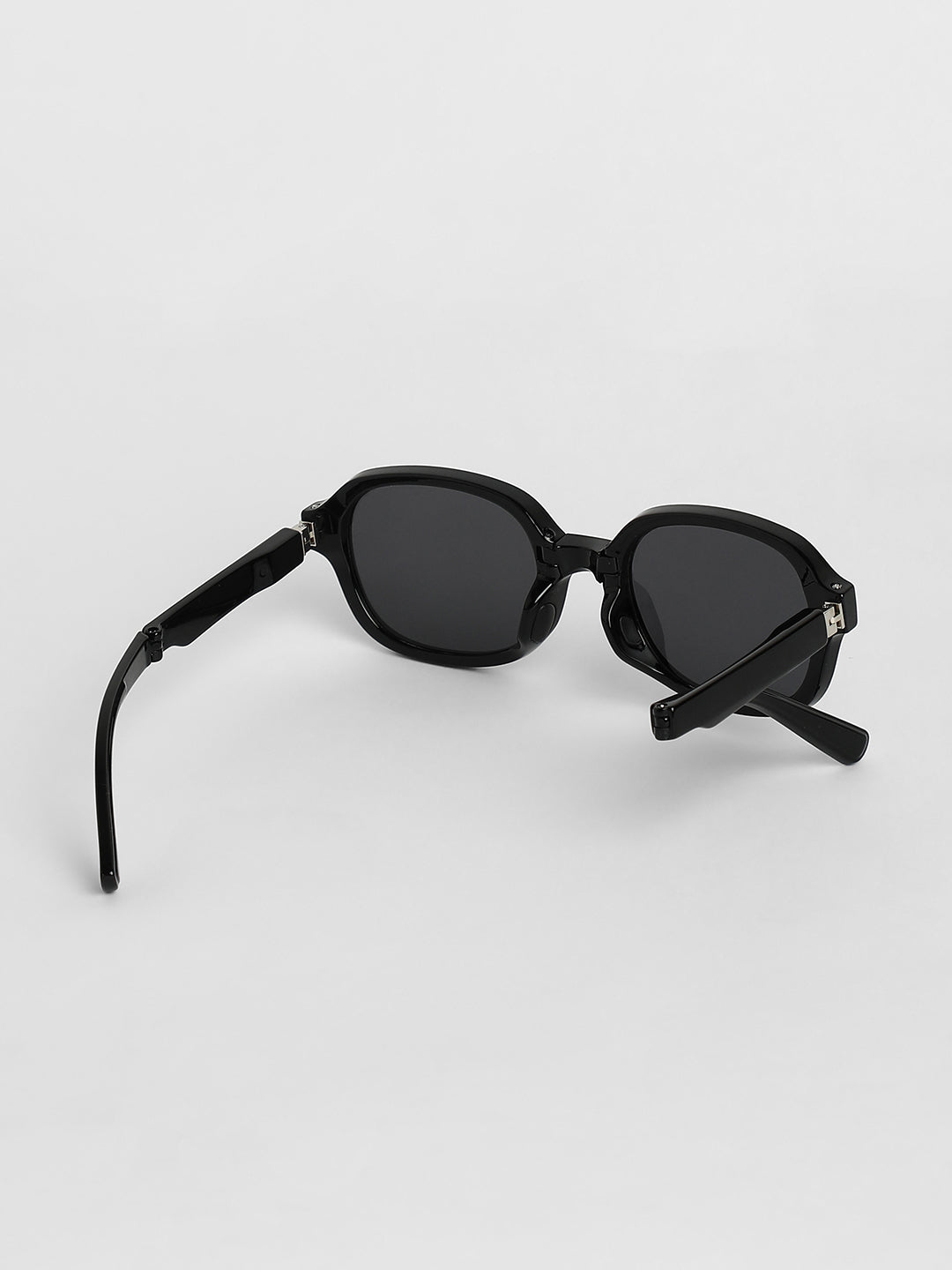 Foldable Rectangular Sunglasses - Black
