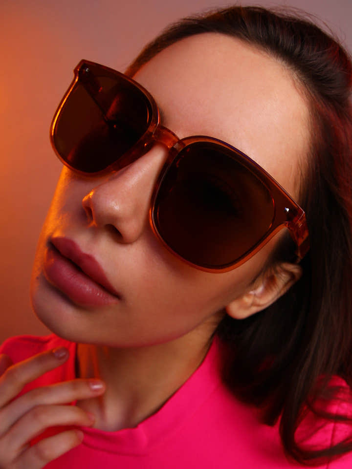 Foldable Wayfarer Sunglasses - Brown