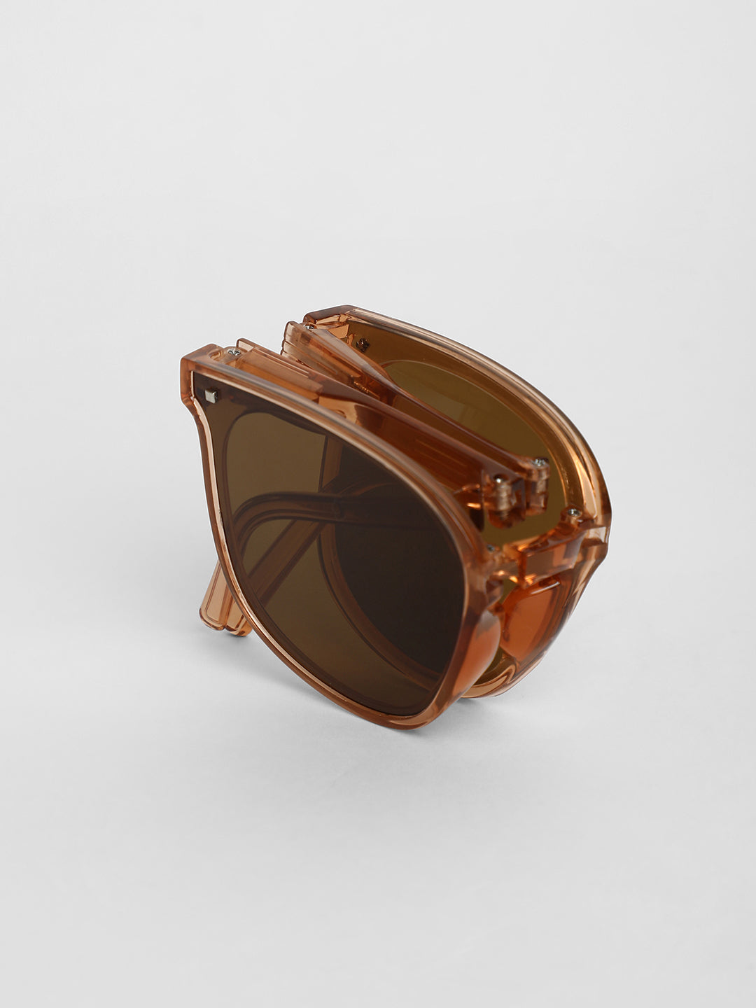 Foldable Wayfarer Sunglasses - Brown